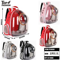 CARTOON PET SPACE CAPSULE BACKPACK 12PC/CS