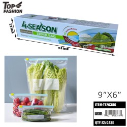 SMALL ZIPPER STORAGE BAGS 25CT 9X6 6DZ/CS