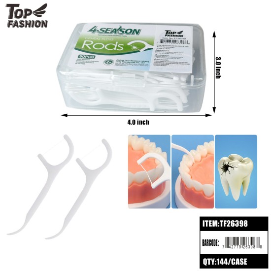 DENTAL FLOSS PICKS 50CT 12DZ/CS