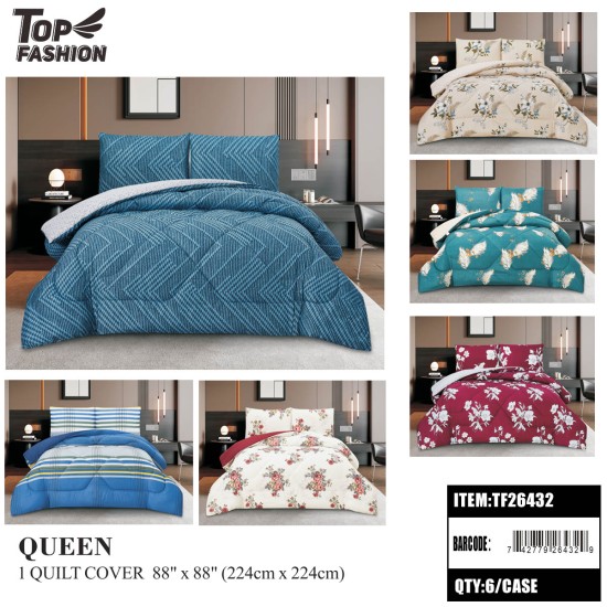 QUEEN SIZE COMFORTER 6ASSORTED 1PC PRINT 6PC/CS