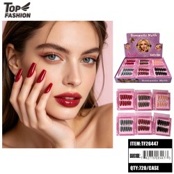 PRESS-ON GEL NAILS W/ GLUE 6 ASSORTED (12PC) 60DZ/CS