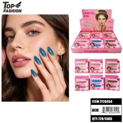 PRESS-ON GEL NAILS W/ GLUE 6 ASSORTED (12PC) 60DZ/CS