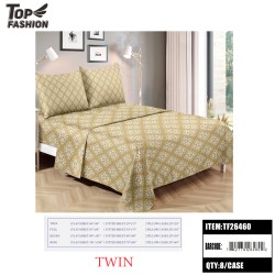 TWIN SIZE FLORAL PRINT BED SHEET 3PC-SET 8PC/CS