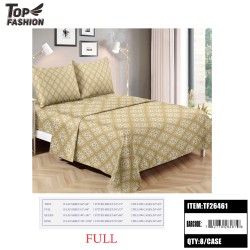 FULL SIZE FLORAL PRINT BED SHEET 4PC-SET 8PC/CS