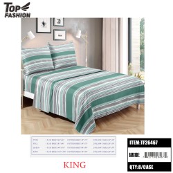 KING SIZE STRIPED BED SHEET 4PC-SET 8PC/CS
