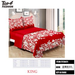 KING SIZE FLORAL PRINT BED SHEET 4PC-SET 8PC/CS