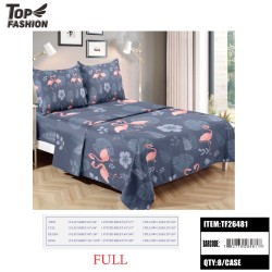 FULL SIZE FLAMINGO PRINT BED SHEET 4PC-SET 8PC/CS