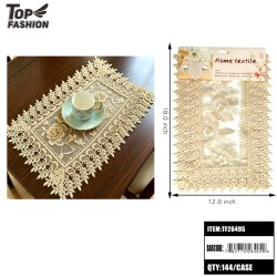 SHEER EMBROIDERED LACE PLACEMATS 2PC SET 12DZ/CS