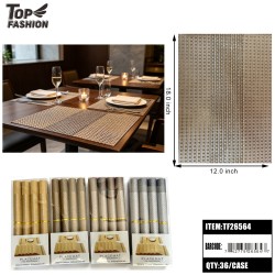 PLACEMAT 3-COLOR MIX WOVEN PVC 3DZ/CS