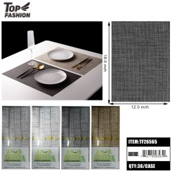 PLACEMAT 4-COLOR MIX WOVEN PVC 3DZ/CS