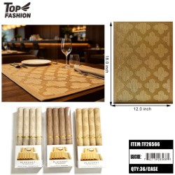PLACEMAT 3-COLOR MIX WOVEN PVC 3DZ/CS
