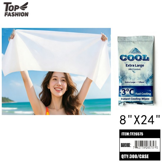EXTRA LARGE COOLING WIPE 8X24 25DZ/CS