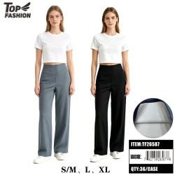 WOMENS STRAIGHT-LEG PANTS 2-COLOR 6PC/6BG/36PC/CS