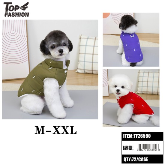 PET WINTER PADDED VEST M-XXL 3COLORS 6DZ/CS