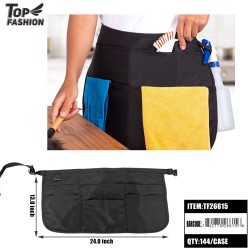 MULTI-POCKET CLEANING APRON BLACK 12DZ/CS