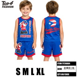PUERTO RICO KIDS QUICK-DRY TANK TOP & SHORTS SET 6DZ/CS