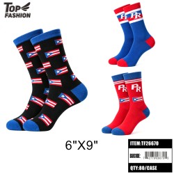 PUERTO RICO FLAG CREW SOCKS 20DZ/CS